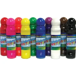 Crafty Dab Window Writers Paint, 1.62 Oz, Assorted Colors, Pack Of 10