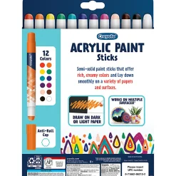 Crayola Acrylic Paint Doodle Sticks, Pack Of 12