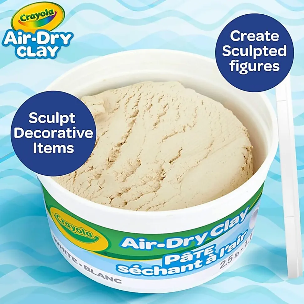 Crayola® Air-Dry Clay, White, 2.5 Lb Tub