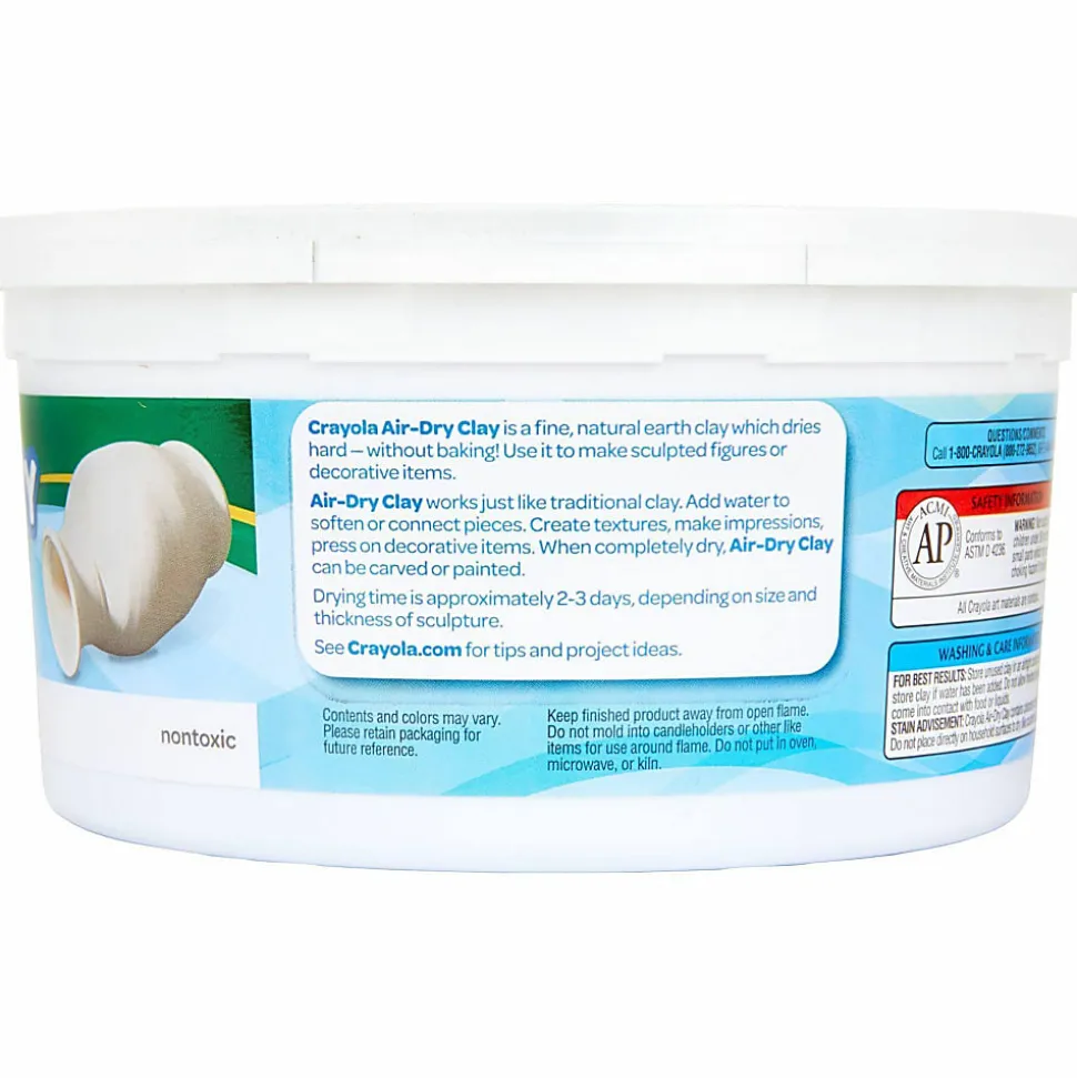 Crayola® Air-Dry Clay, White, 2.5 Lb Tub