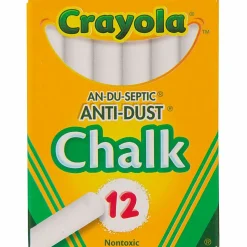 Crayola® Anti-Dust® Chalk, White, Box Of 12 Sticks