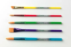 Crayola® Arts & Crafts Synthetic Brushes, Assorted, Pack Of 5