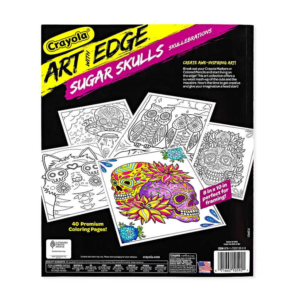 Crayola Art With Edge Sugar Skulls Coloring Book