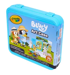 Crayola Bluey Create & Color Art Case (75+pcs), Bluey Coloring Pages & Stickers, Kids Art Kit, Bluey Gift for Girls & Boys, 5+