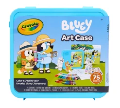 Crayola Bluey Create & Color Art Case (75+pcs), Bluey Coloring Pages & Stickers, Kids Art Kit, Bluey Gift for Girls & Boys, 5+