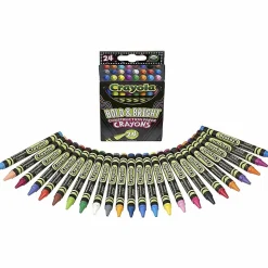 Crayola® Bold And Bright Construction Paper Crayons, Assorted Colors, Pack Of 24 Crayons