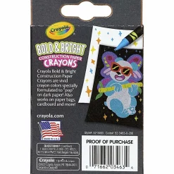 Crayola® Bold And Bright Construction Paper Crayons, Assorted Colors, Pack Of 24 Crayons