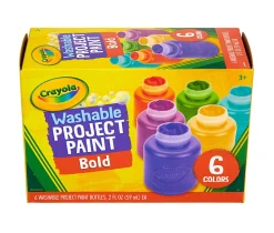Crayola® Bold Washable Project Paint, 2 Oz, Assorted Colors, Box Of 6 Paints
