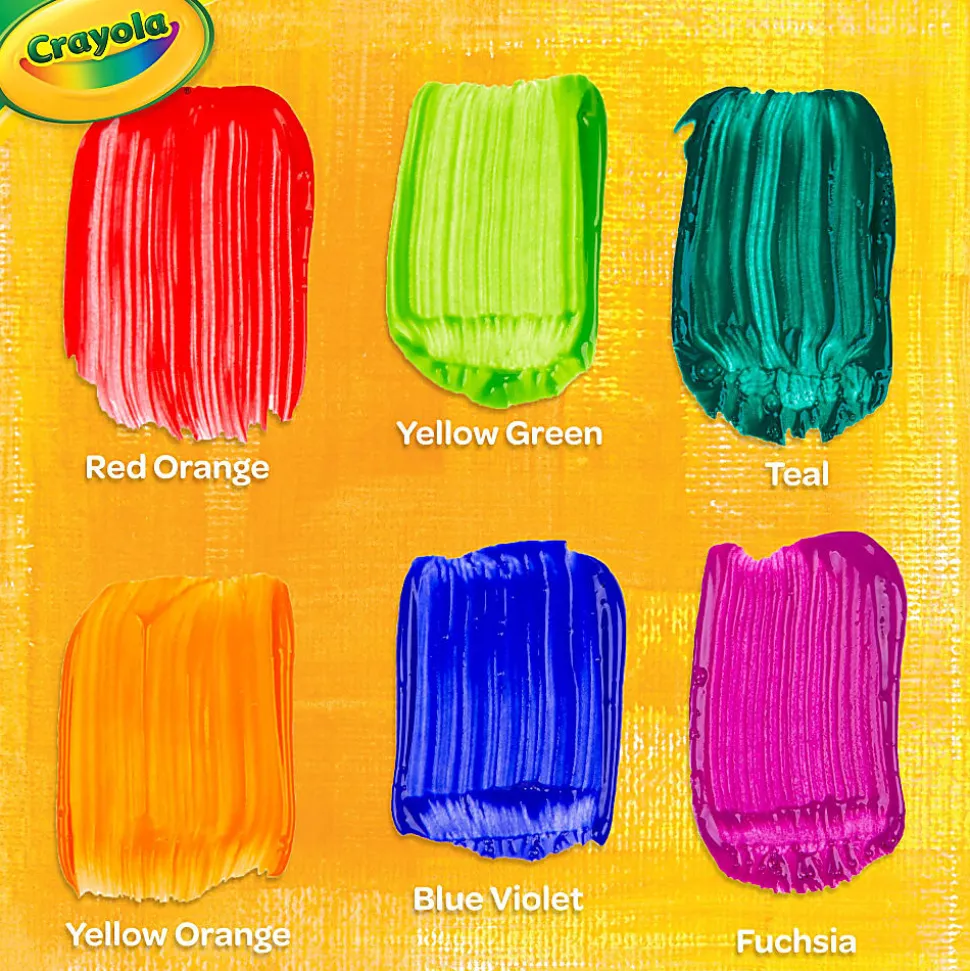 Crayola® Bold Washable Project Paint, 2 Oz, Assorted Colors, Box Of 6 Paints