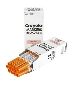 Crayola Broad Line Markers, Orange, 12 Count Bulk Markers