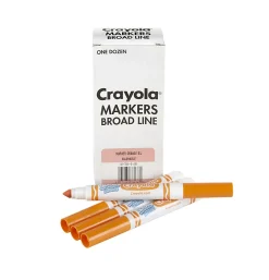 Crayola Broad Line Markers, Orange, 12 Count Bulk Markers