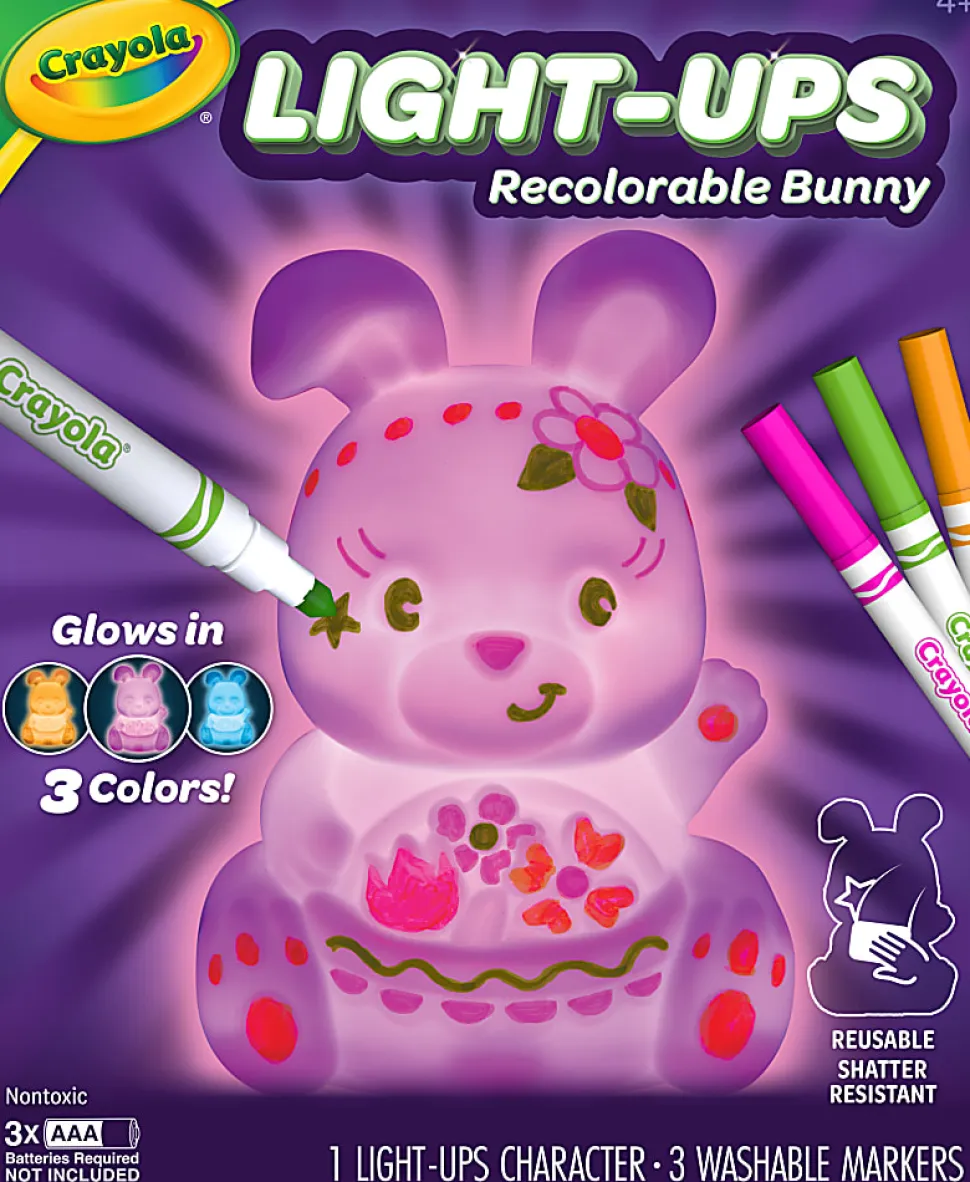 Crayola Bunny, Light Up Toy Bunny, Reusable Coloring Toy, Glow In The Dark, 4+