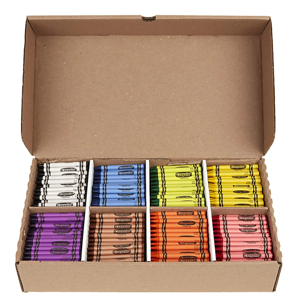Crayola® Classpack® Standard Crayons, 8 Assorted Colors, Pack Of 800 Crayons