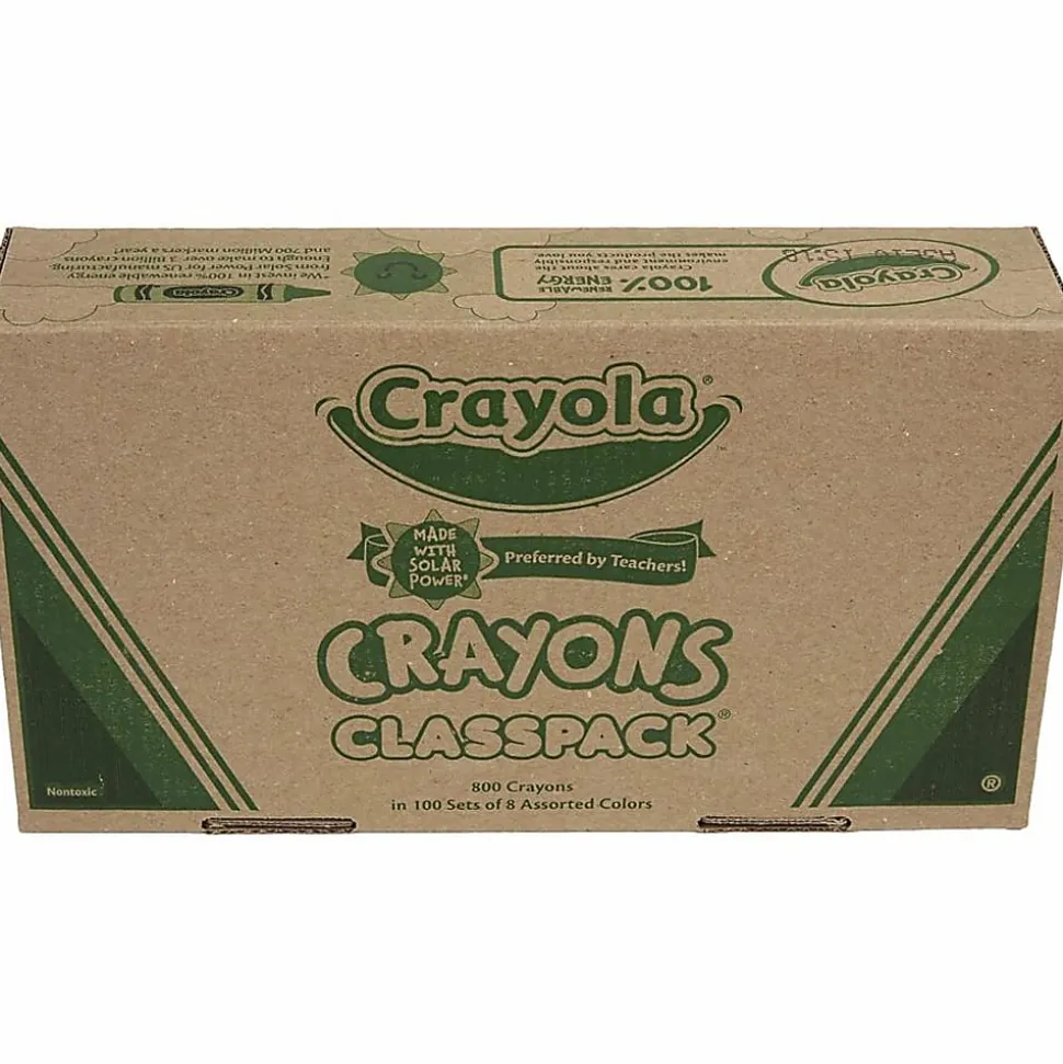 Crayola® Classpack® Standard Crayons, 8 Assorted Colors, Pack Of 800 Crayons