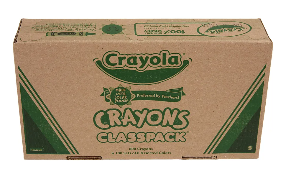 Crayola® Classpack® Standard Crayons, 8 Assorted Colors, Pack Of 800 Crayons