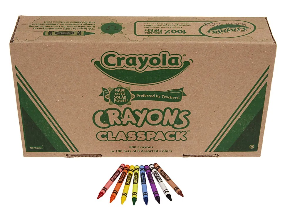 Crayola® Classpack® Standard Crayons, 8 Assorted Colors, Pack Of 800 Crayons