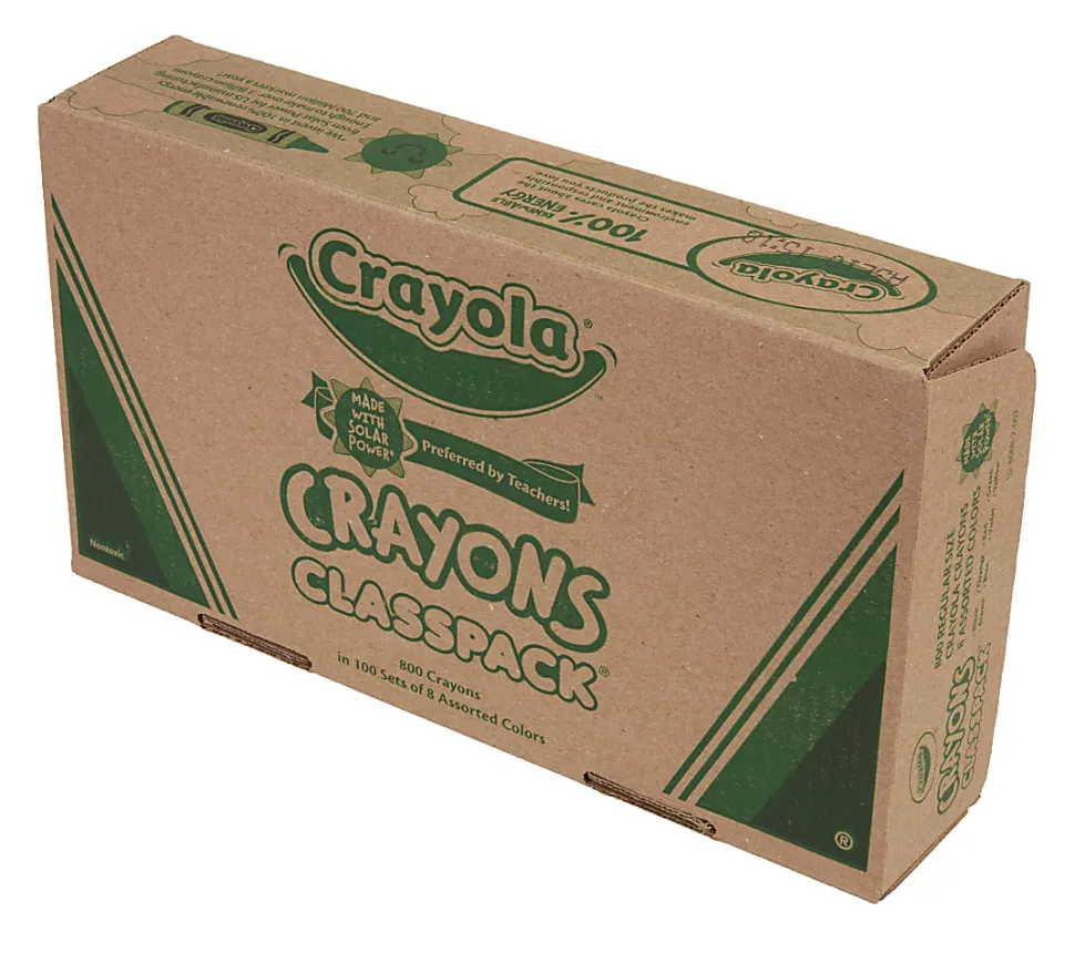 Crayola® Classpack® Standard Crayons, 8 Assorted Colors, Pack Of 800 Crayons