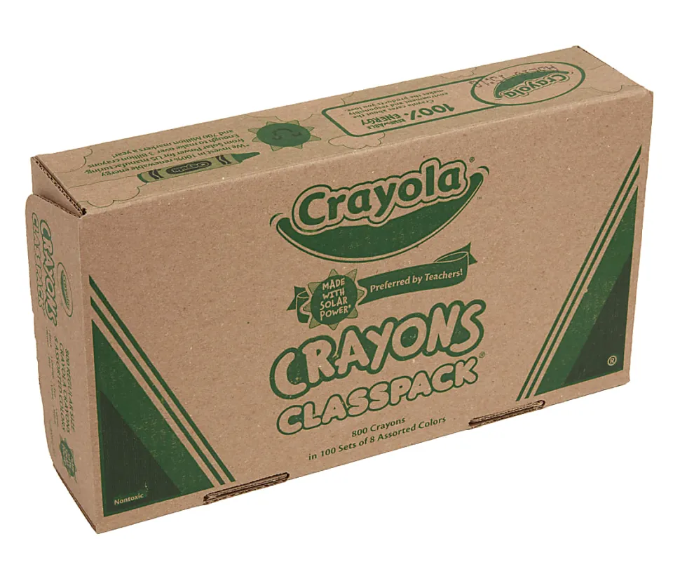 Crayola® Classpack® Standard Crayons, 8 Assorted Colors, Pack Of 800 Crayons