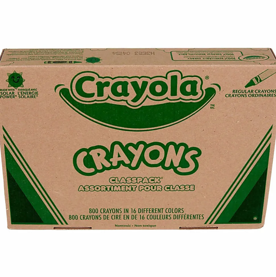 Crayola® Classpack® Standard Crayons, 16 Assorted Colors, Pack Of 800 Crayons