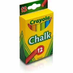 Crayola® Colored Chalk, 3-5/16", Assorted Colors, Box Of 12 Pieces