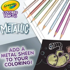 Crayola Colored Pencils, Metallic, 8 Pencils Per Pack, Bundle Of 6 Packs