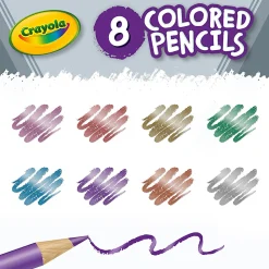 Crayola Colored Pencils, Metallic, 8 Pencils Per Pack, Bundle Of 6 Packs