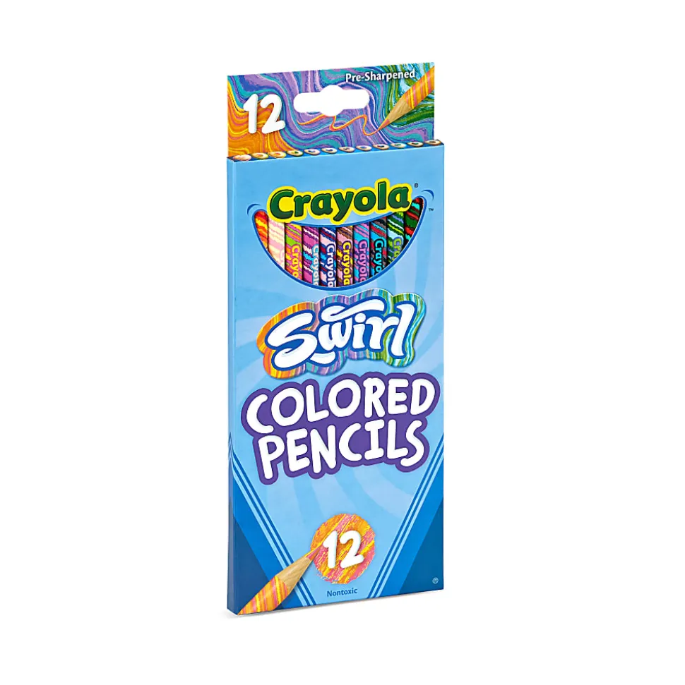 Crayola Colored Pencils, Swirl, Pack Of 12 Colored Pencils