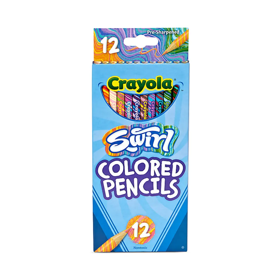 Crayola Colored Pencils, Swirl, Pack Of 12 Colored Pencils