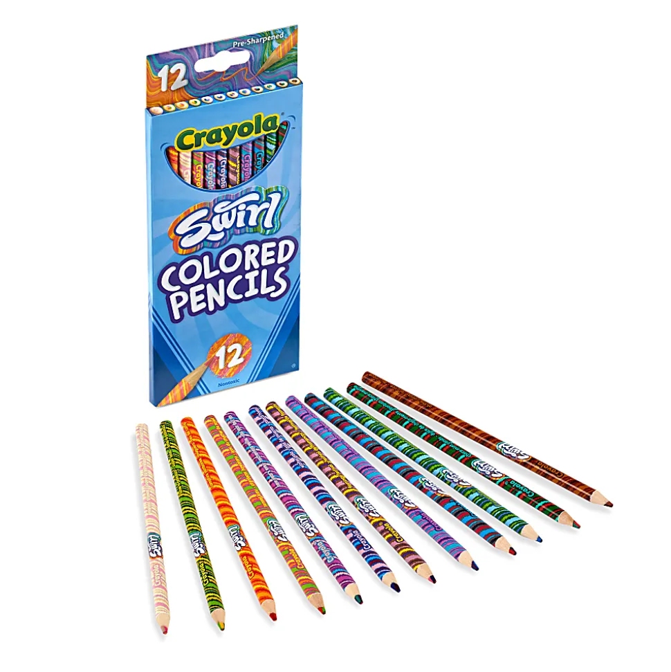 Crayola Colored Pencils, Swirl, Pack Of 12 Colored Pencils