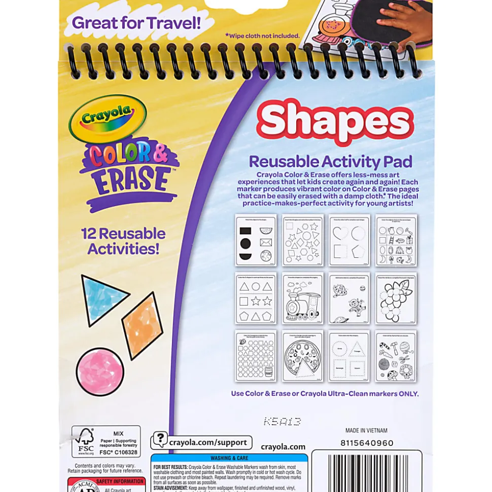 Crayola Color & Erase Reusable Activity Pad Shapes