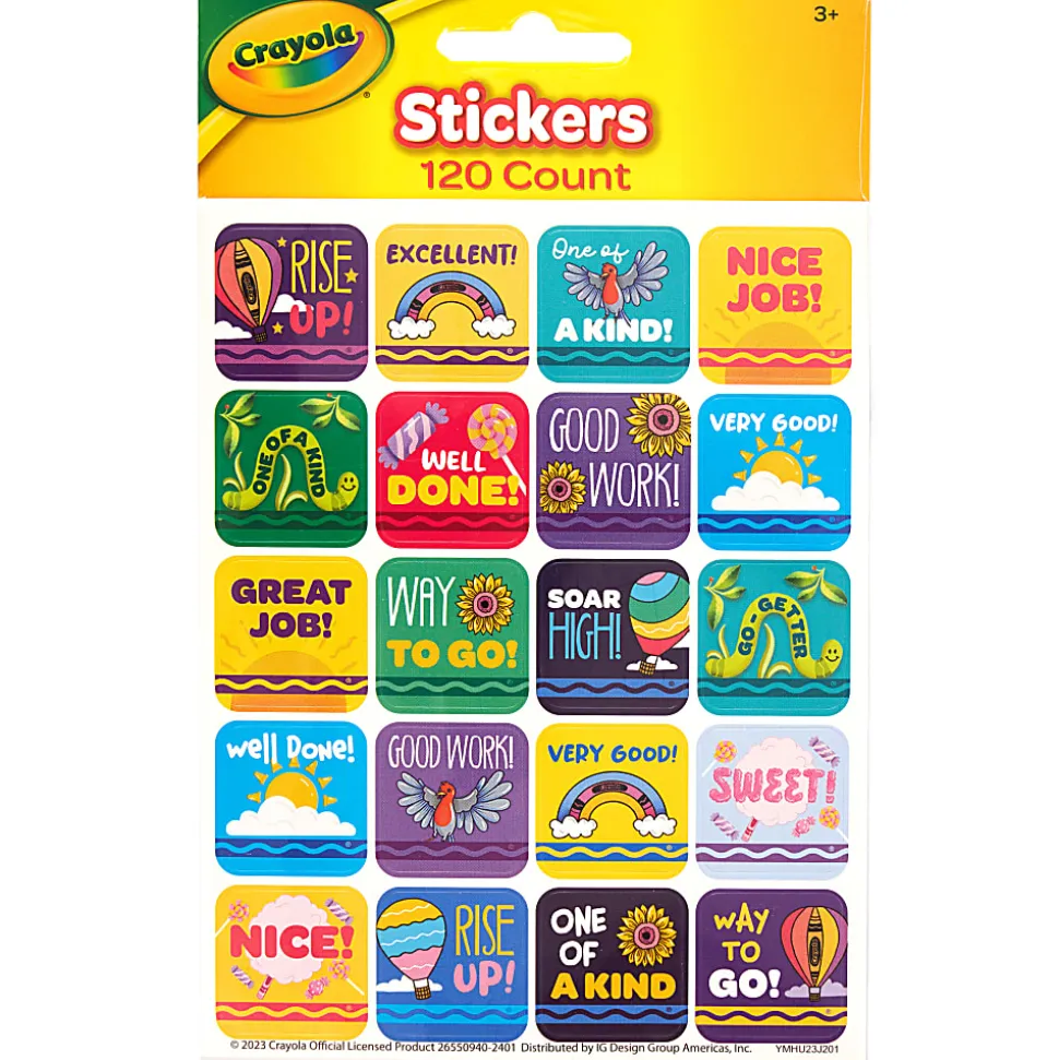 Crayola® Colors Of Kindness Theme Stickers, 1” x 1”, Multicolor, Pack Of 120 Stickers