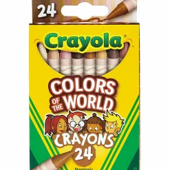 Crayola® Colors Of The World Crayons, Assorted Colors, Pack Of 24 Crayons