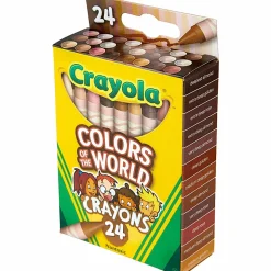 Crayola® Colors Of The World Crayons, Assorted Colors, Pack Of 24 Crayons