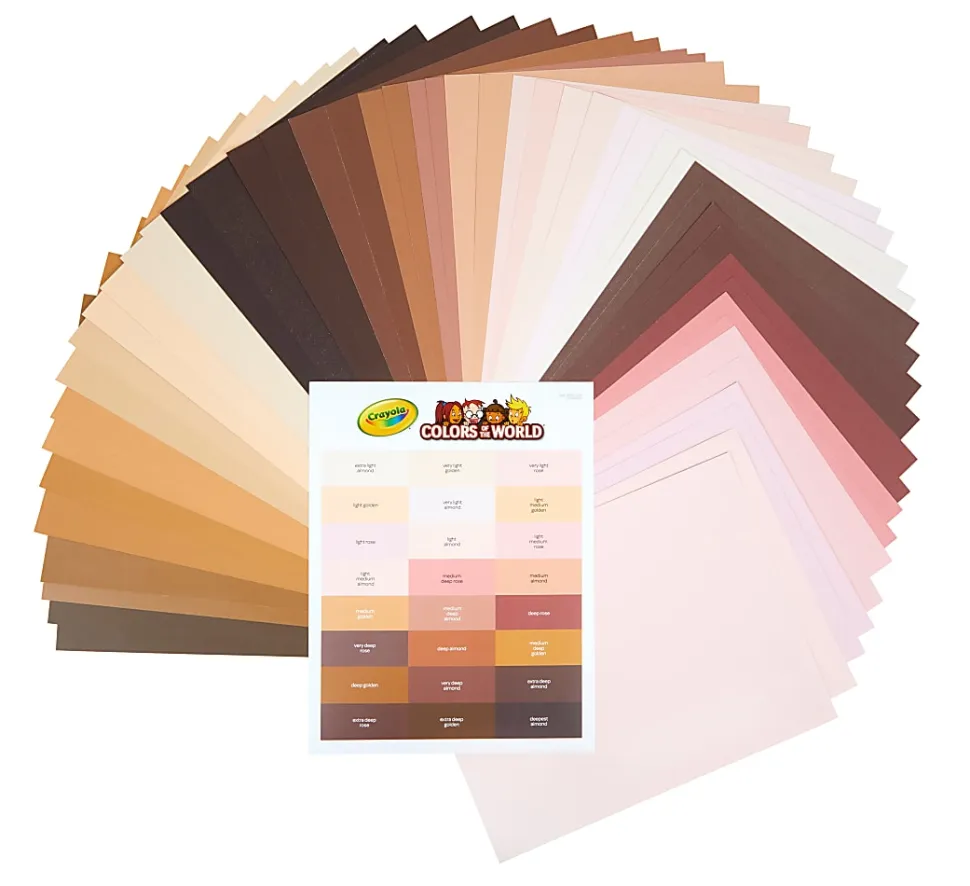 Crayola® Colors Of The World Premium Project Paper, 8-1/2" x 10-1/2", Assorted Colors, Pack Of 48 Sheets