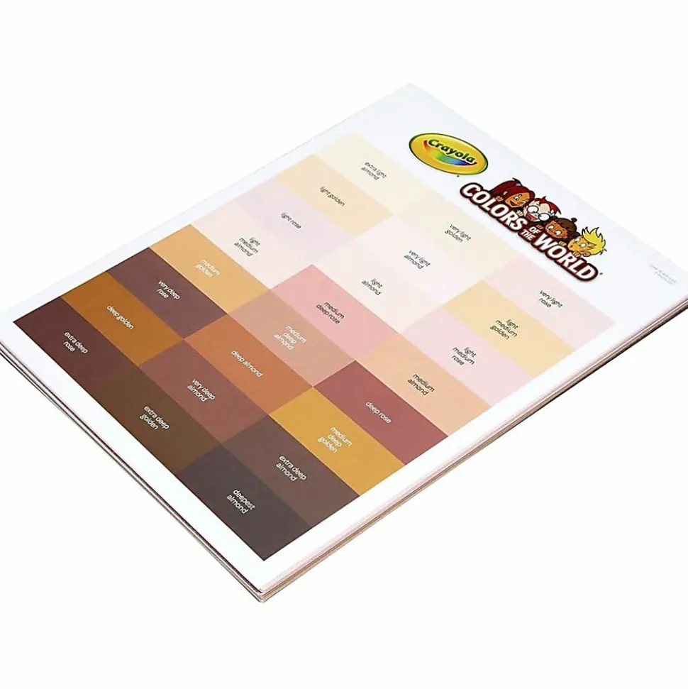 Crayola® Colors Of The World Premium Project Paper, 8-1/2" x 10-1/2", Assorted Colors, Pack Of 48 Sheets