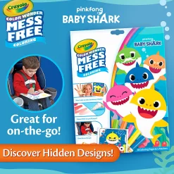 Crayola® Color Wonder Mess-Free Coloring Pads & Markers, Baby Shark, Pack Of 2 Sets