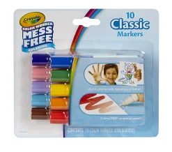 Crayola® Color Wonder Mini Markers, Conical Point, Assorted Classic Ink Colors, Pack Of 10