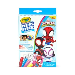 Crayola Color Wonder Spidey & His Amazing Friends Mini Box Set, 12 Coloring Pages & 4 Mess Free Markers, Toddler Coloring, Gift for Kids, 3+