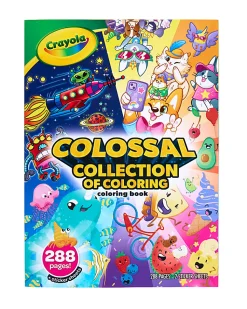 Crayola Colossal Collection of Coloring, 288 Coloring Book Pages, 2 Sticker Sheets, Coloring Book for Kids, Travel Activity, 3+