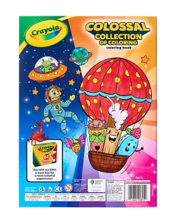 Crayola Colossal Collection of Coloring, 288 Coloring Book Pages, 2 Sticker Sheets, Coloring Book for Kids, Travel Activity, 3+