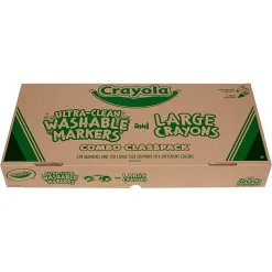 Crayola® Crayons And Washable Markers Classpack, Large Size, Assorted Colors, Box Of 256