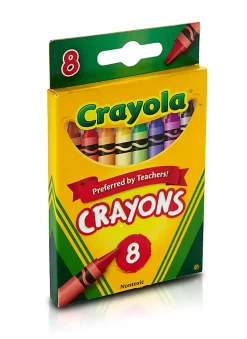 Crayola Crayons, Assorted Colors, Box Of 8 Crayons