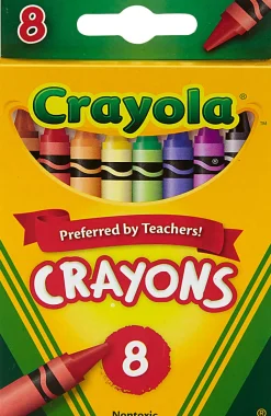 Crayola Crayons, Assorted Colors, Box Of 8 Crayons