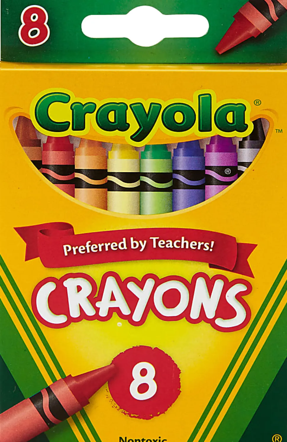 Crayola Crayons, Assorted Colors, Box Of 8 Crayons
