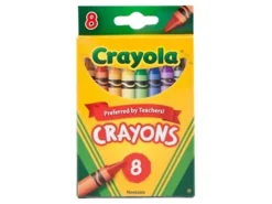 Crayola Crayons, Assorted Colors, Box Of 8 Crayons