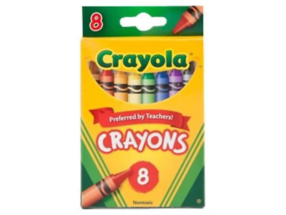 Crayola Crayons, Assorted Colors, Box Of 8 Crayons
