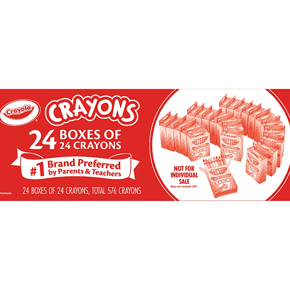 Crayola Crayons Bulk, 24 Crayons Per Pack, 24 Packs - 52-3036
