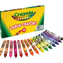 Crayola® Crayons, Large,  Assorted Colors, Box Of 16 Crayons