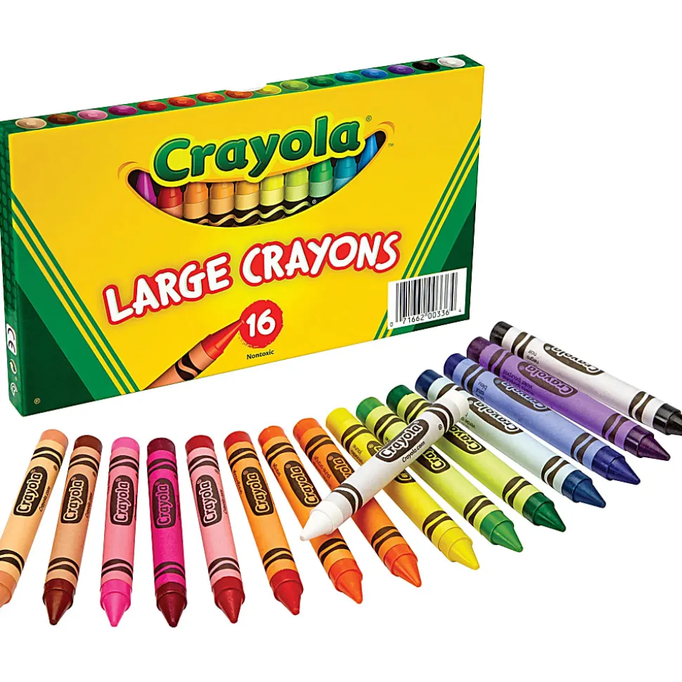 Crayola® Crayons, Large, Assorted Colors, Box Of 16 Crayons