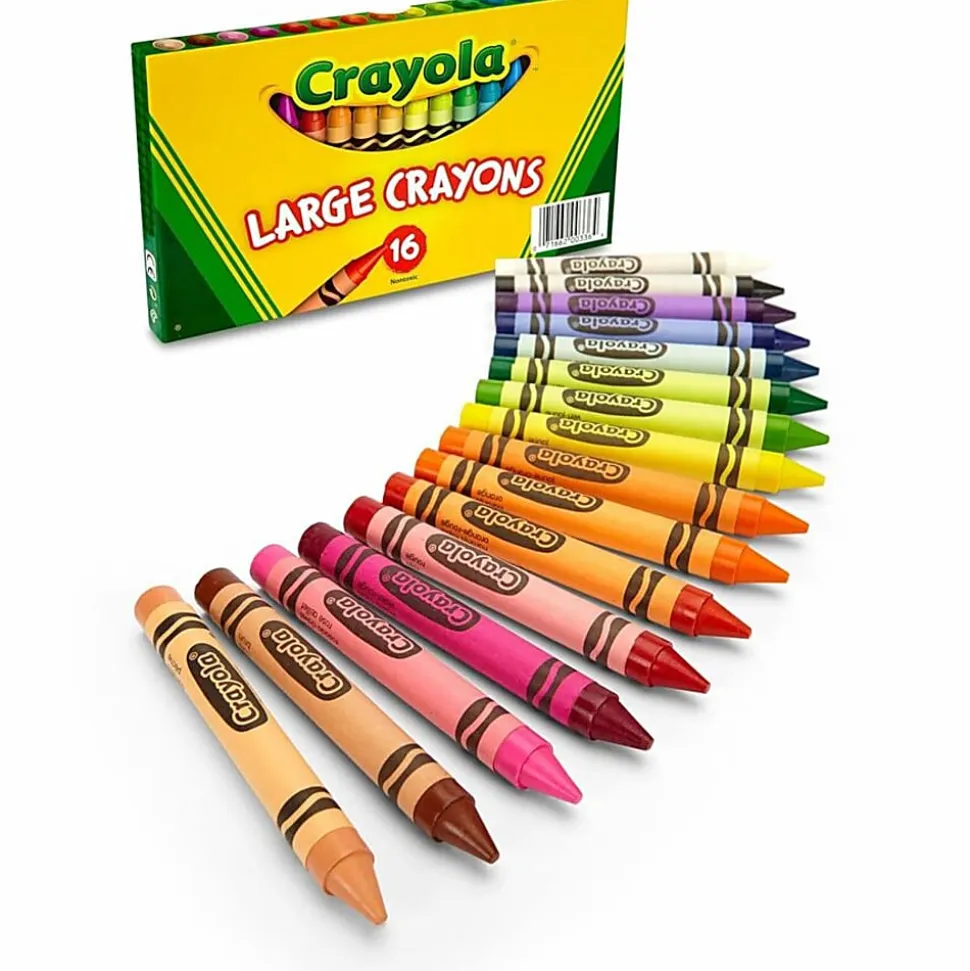 Crayola® Crayons, Large, Assorted Colors, Box Of 16 Crayons